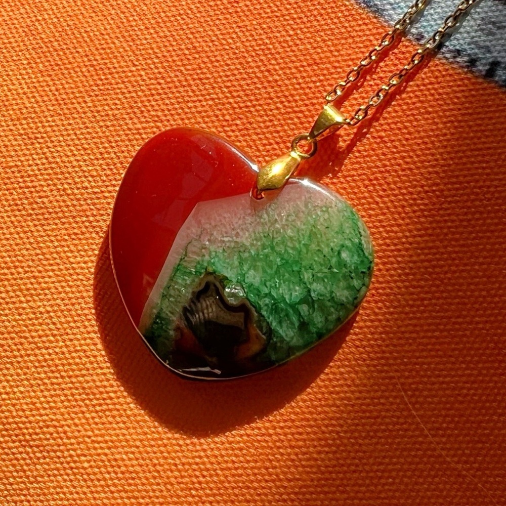 Agate Heart Pendant